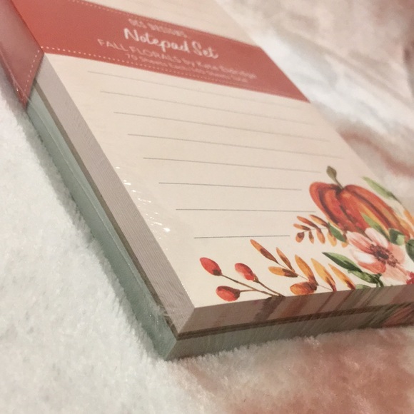 OCS Fall Harvest Pumpkin Floral Market List Notepad Two Pack NWT 140sht 8x4x.75” - Picture 15 of 16